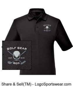 Goth Gear Box Black Extreme Dry Golf Polo Design Zoom